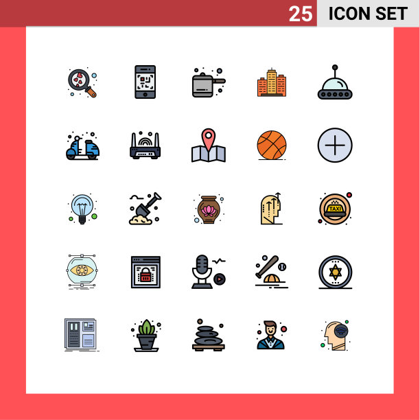 可编辑线包25简单填充线平图片下载