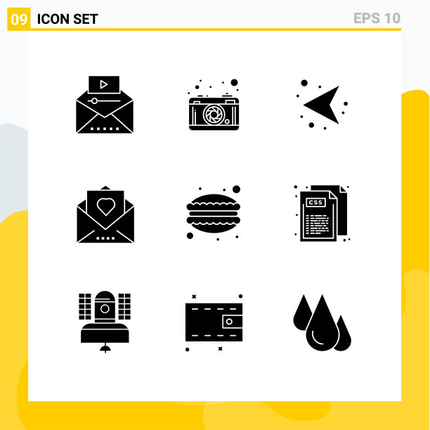 股票图标包9行符号和符号图片下载