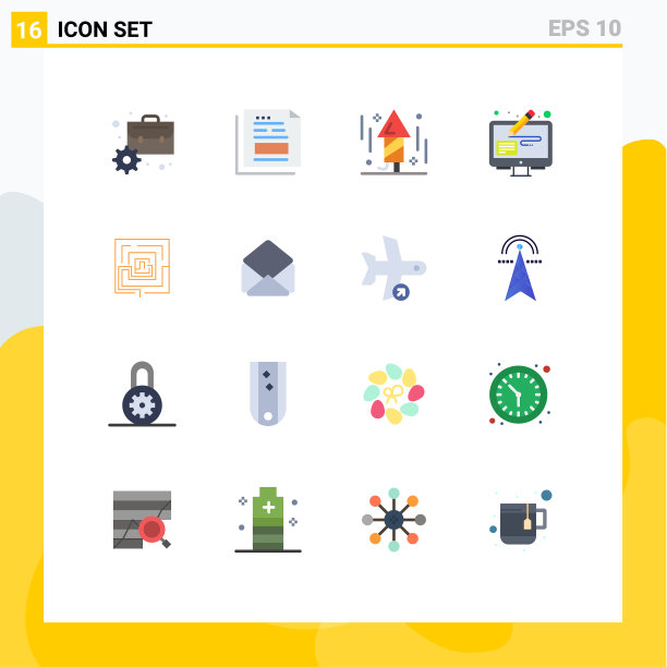 股票图标包16行符号和符号图片下载