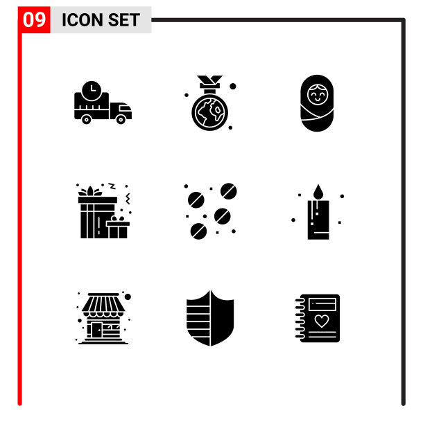 现代集9个立体字形和符号等图片下载