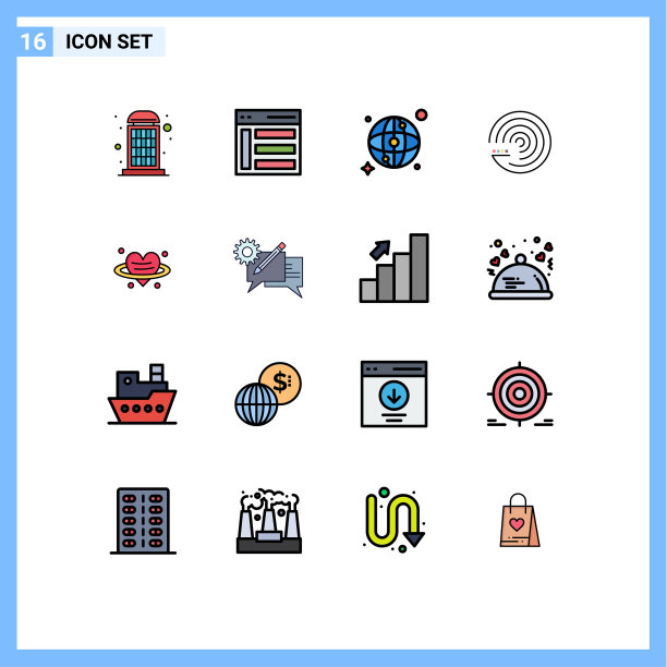 通用图标符号组16现代扁平图片下载