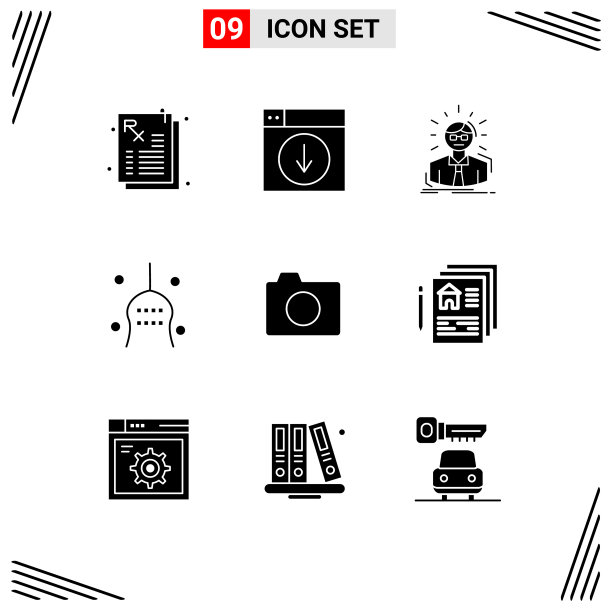 主题立体符号和可编辑符号的9种图片下载