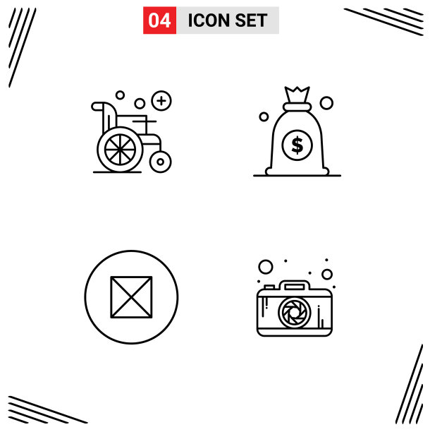 用户界面包4基本填充线平图片下载