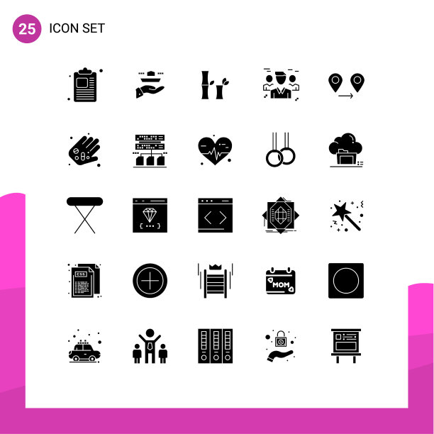 象形文字设置了25个简单的立体字形图片下载