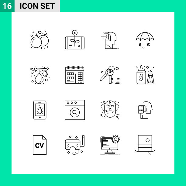 16适用于网络和移动的通用大纲图片下载