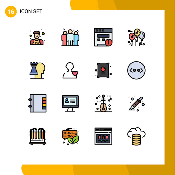 16 .用户界面平色填充线包图片下载