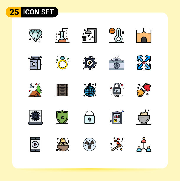 25填充线平面颜色的网站概念图片下载