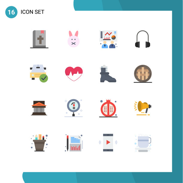 16种适用于网络和移动的通用平面颜色图片下载