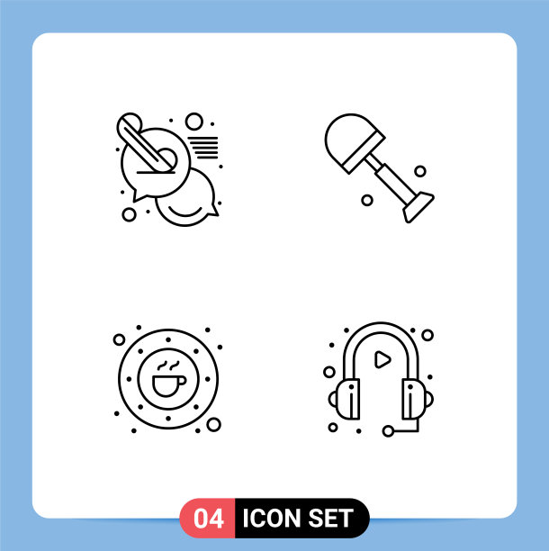 包4创意填充线平面颜色呼叫图片下载