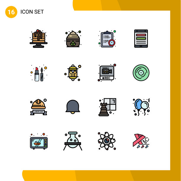 16个创意图标现代标志和符号眼图片下载