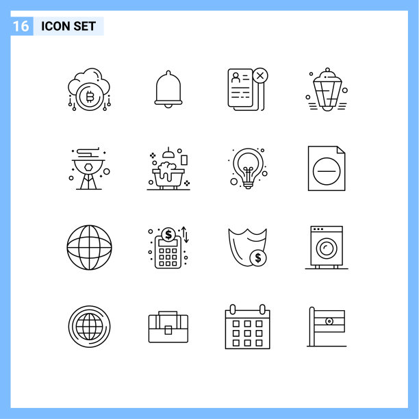 可编辑的行包16简单的大纲eid图片下载