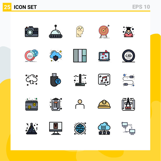 在网格上设置25个填充线平面颜色图片下载