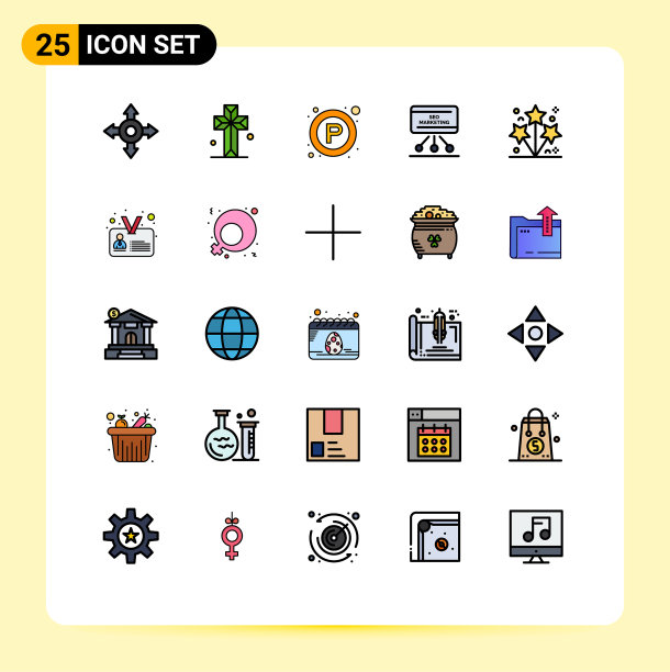 25填充线平面颜色的网站概念图片下载