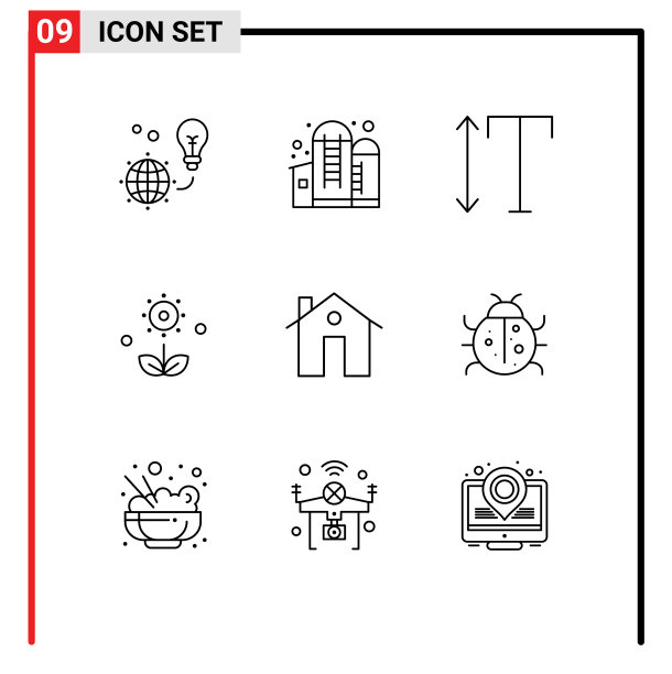 股票图标包9行符号和符号图片下载