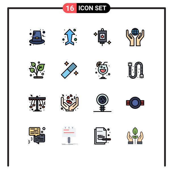 股票图标包16行符号和符号图片下载