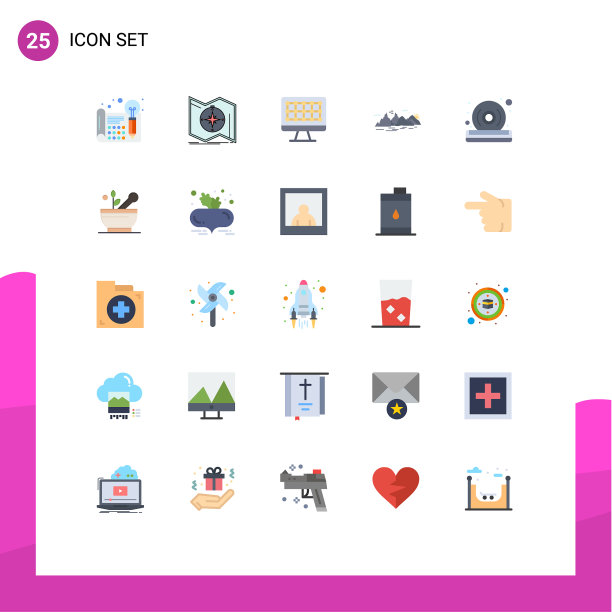 象形图设置25简单平色悬崖图片下载