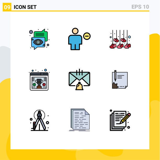 在网格上设置9填充线的平面颜色图片下载