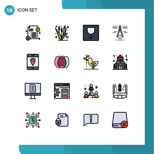通用图标符号组16现代扁平图片下载