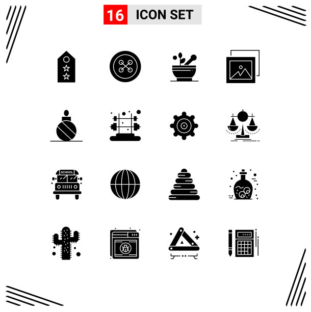 打包16个创造性的固体雕刻圣诞图片下载