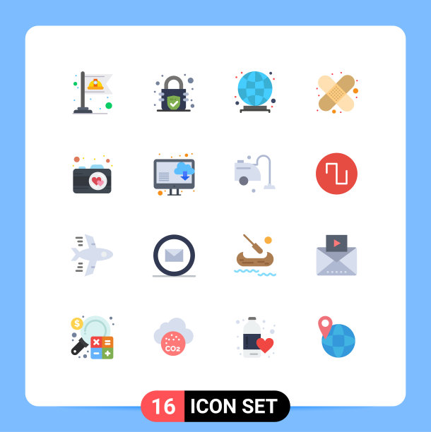 16种适用于网络和移动的通用平面颜色图片下载
