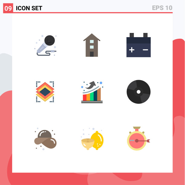 包9创意平面颜色图形层图片下载