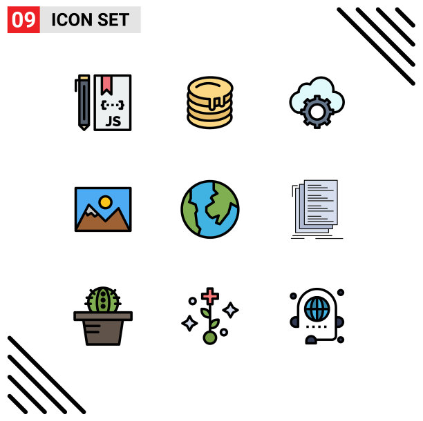 包9的创意填充线平色图片下载