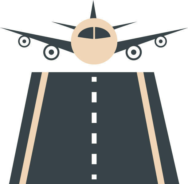 机场飞机跑道前视旅行运输图片下载