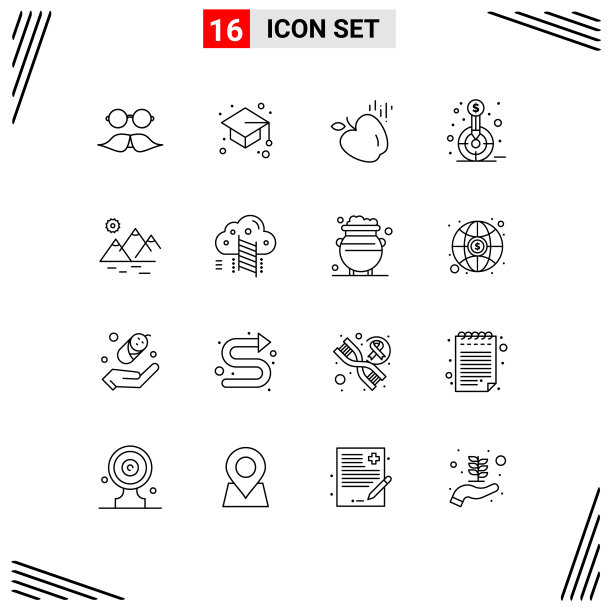 16个通用的大纲标志标志环境图片下载