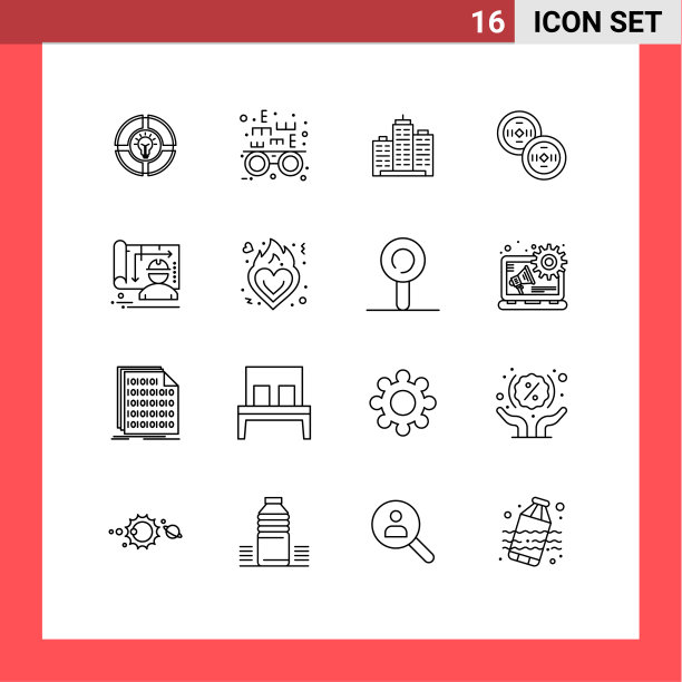 16大纲概念的网站，移动和应用程序图片下载