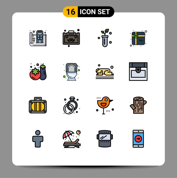 16平面颜色填充线概念的网站图片下载