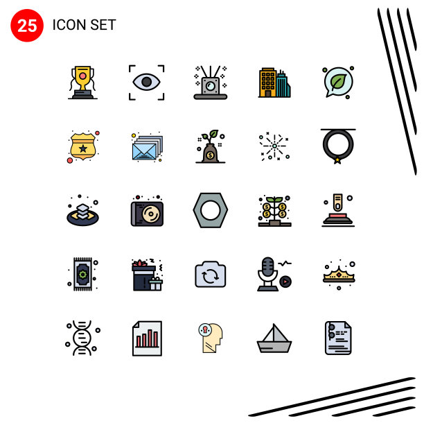 可编辑线包25简单填充线平图片下载