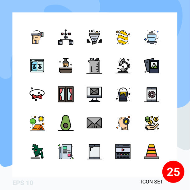 25填充线平面颜色的网站概念图片下载