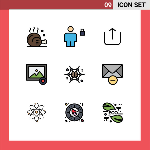 用户界面包9基本填充线平图片下载