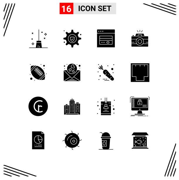 16 .用户界面实心字形包现代图片下载