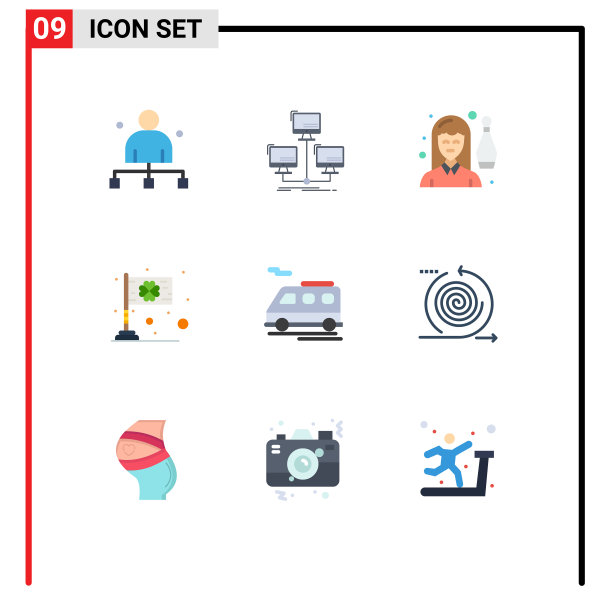 设置9个现代的UI图标符号标志的旗帜图片下载