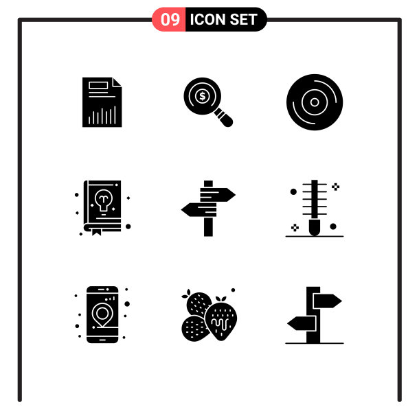 打包9个创造性坚实的字形学习图片下载