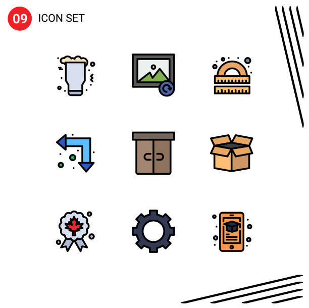 设置9商业填充线平面颜色包图片下载