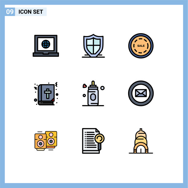 设置9填充线平面颜色的网格婴儿图片下载