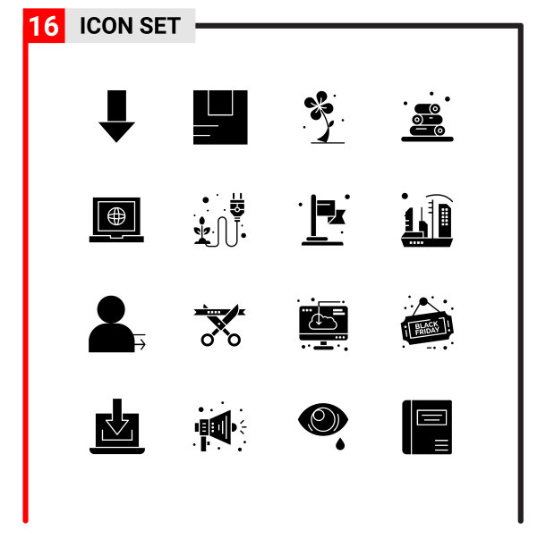 16 .用户界面实心字形包现代图片下载