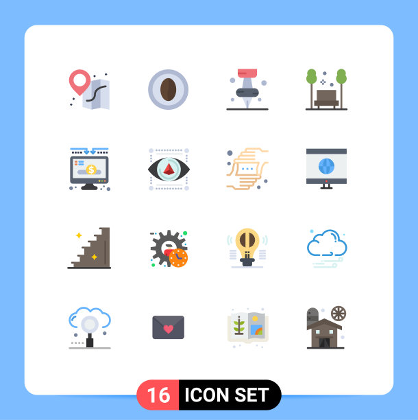 股票图标包16行符号和符号图片下载