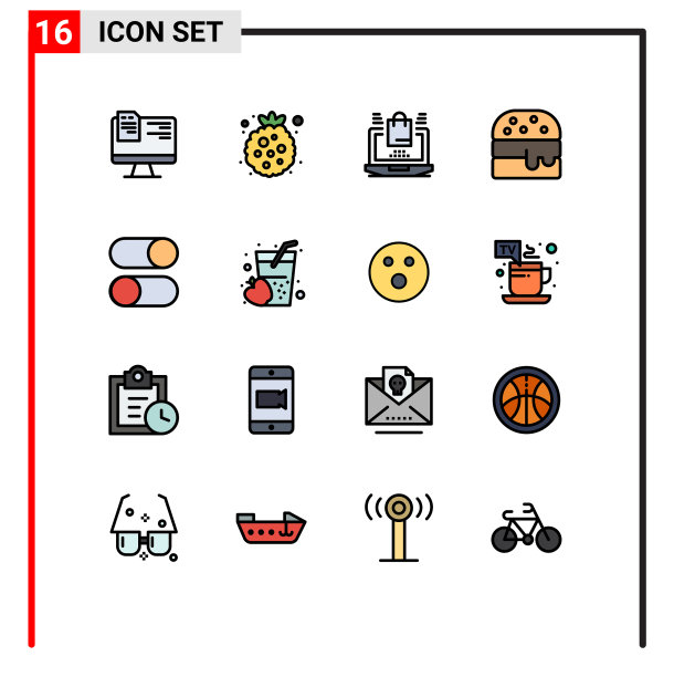 16平面颜色填充线概念的网站图片下载