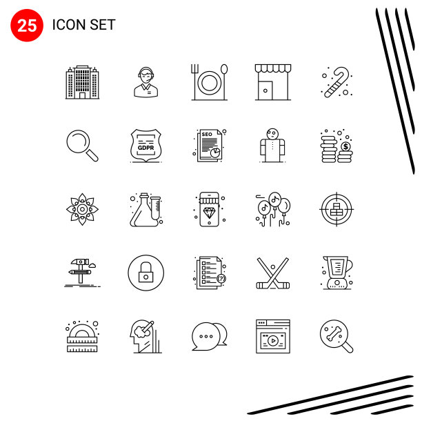 25线概念为网站移动和应用商店图片下载