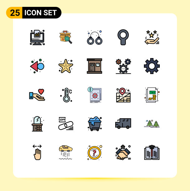 在网格上设置25个填充线平面颜色图片下载