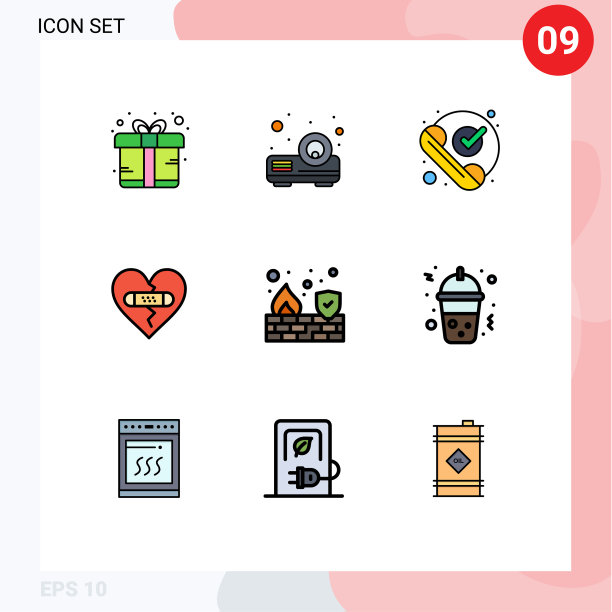 现代符号和符号火图片下载