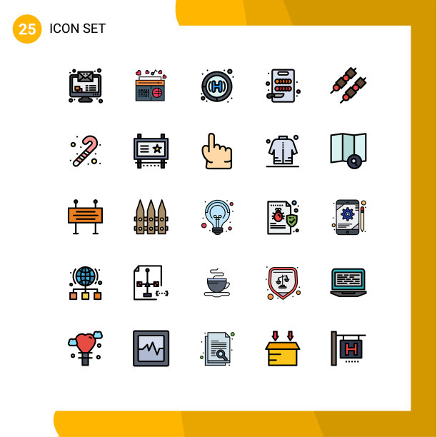 25填充线平面颜色的网站概念图片下载