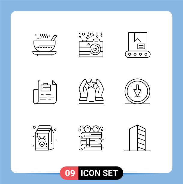 通用图标符号组9现代轮廓图片下载