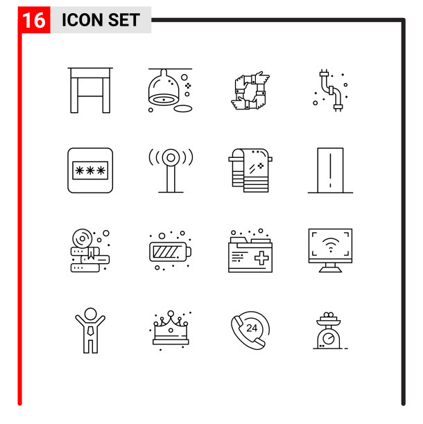 为字段设置16个现代UI图标符号图片下载