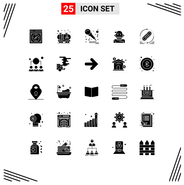 现代设置了25个立体象形文字和符号等图片下载