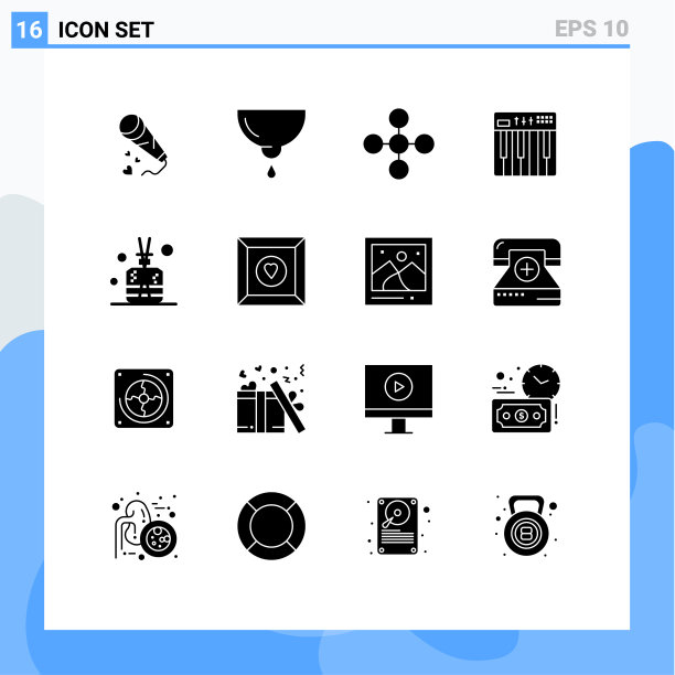 股票图标包16行符号和符号图片下载