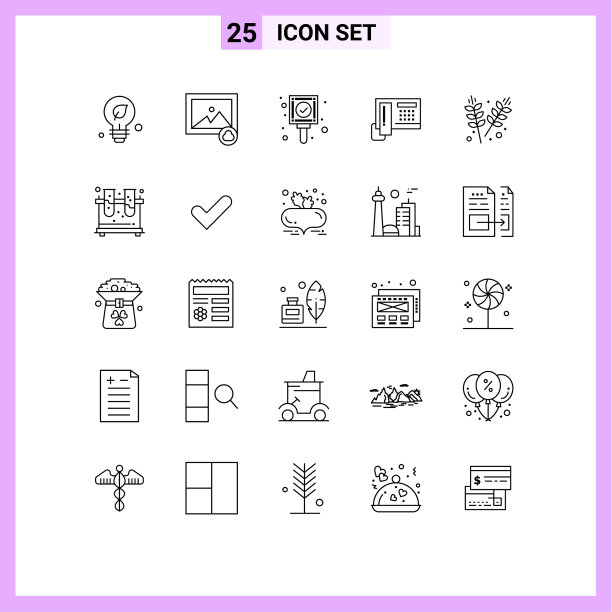 为园林设置25条商业线包装图片下载